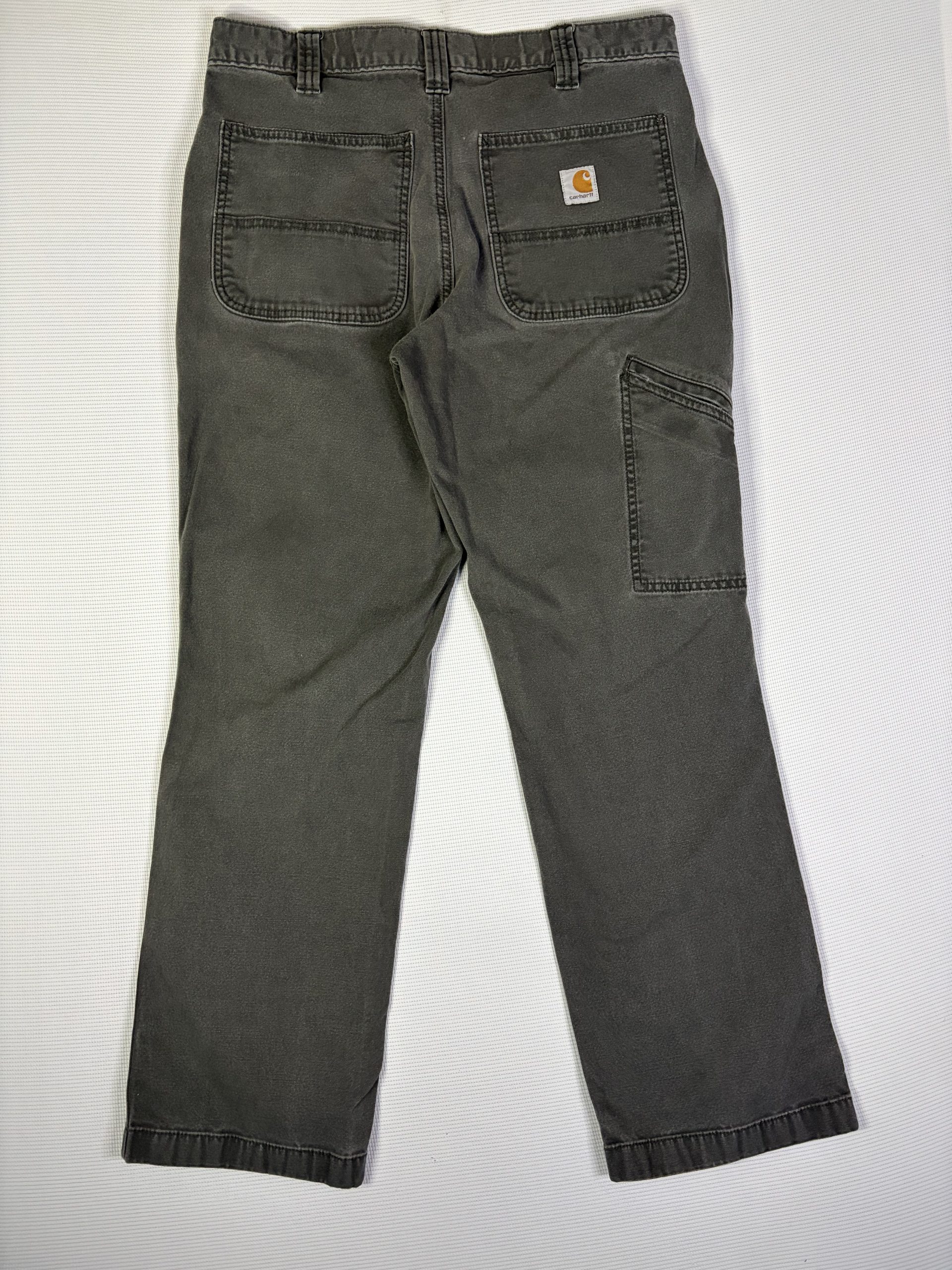 Carhartt Rugged Flex Relaxed Fit Canvas Work Pants Mens W32 L30 Grey Cotton Stretch Workwear image 6