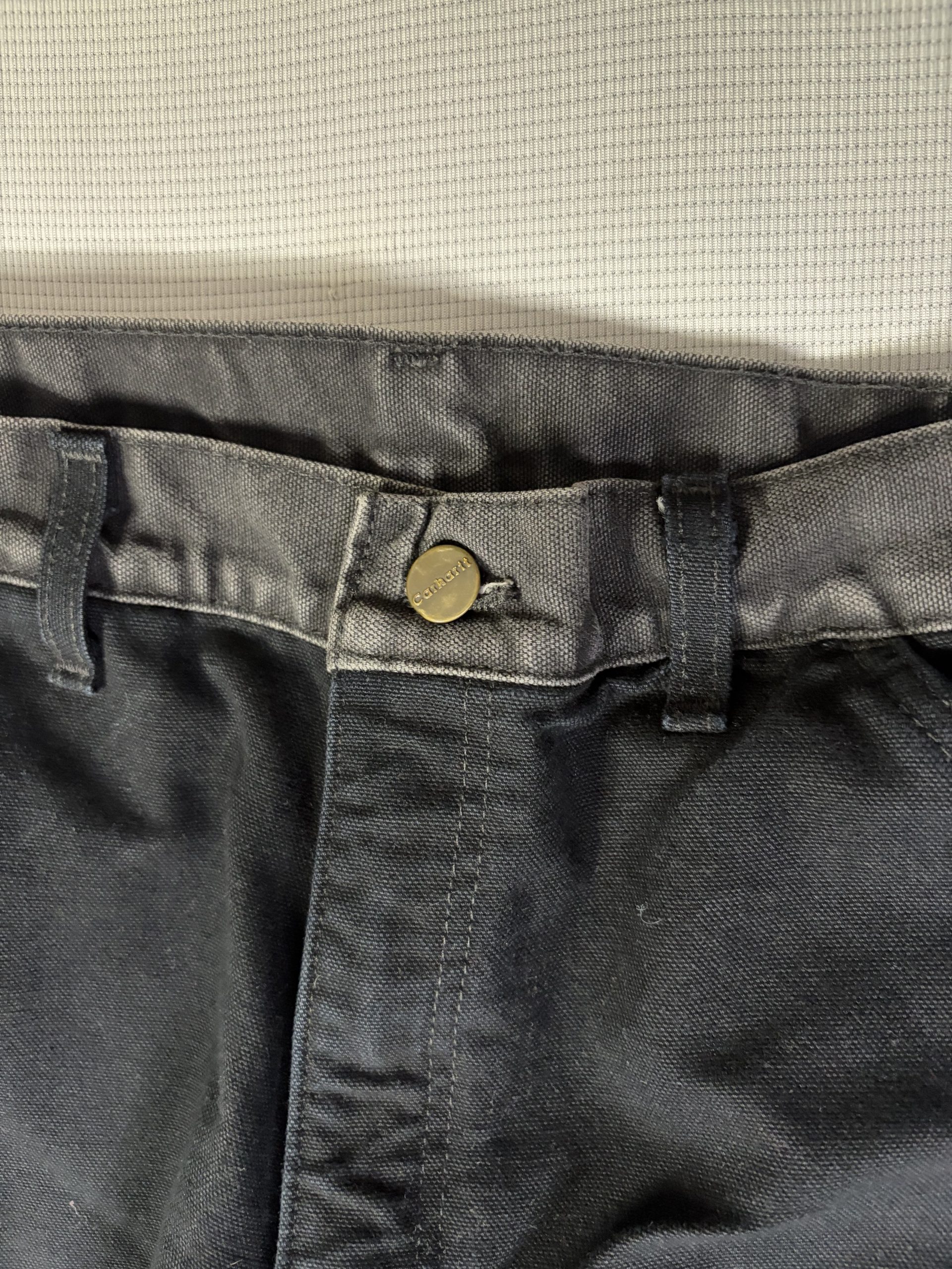 Carhartt Original Dungaree Fit Pants Mens W32 L30 Black Flannel Lined Workwear