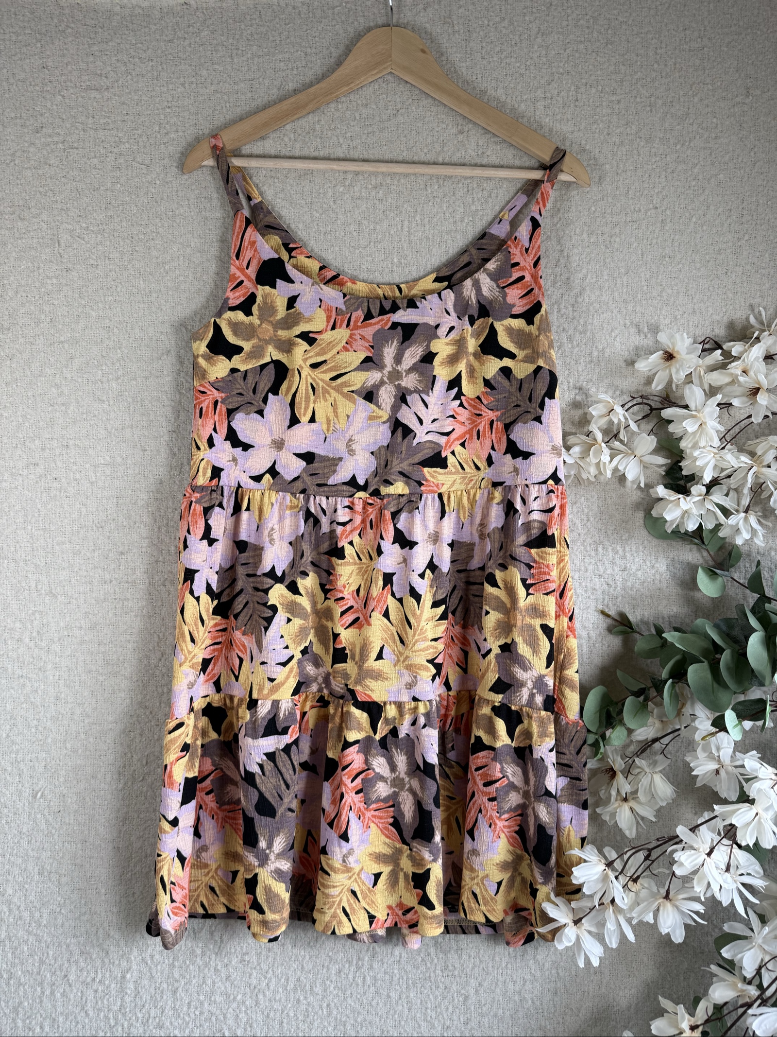 Nutmeg Floral Print Summer Dress Women UK 10 Lightweight Polyester
