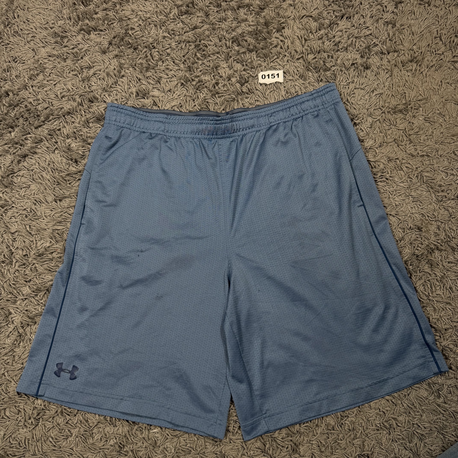 Under Armour Blue Sports Shorts M Mesh Lightweight Athletic