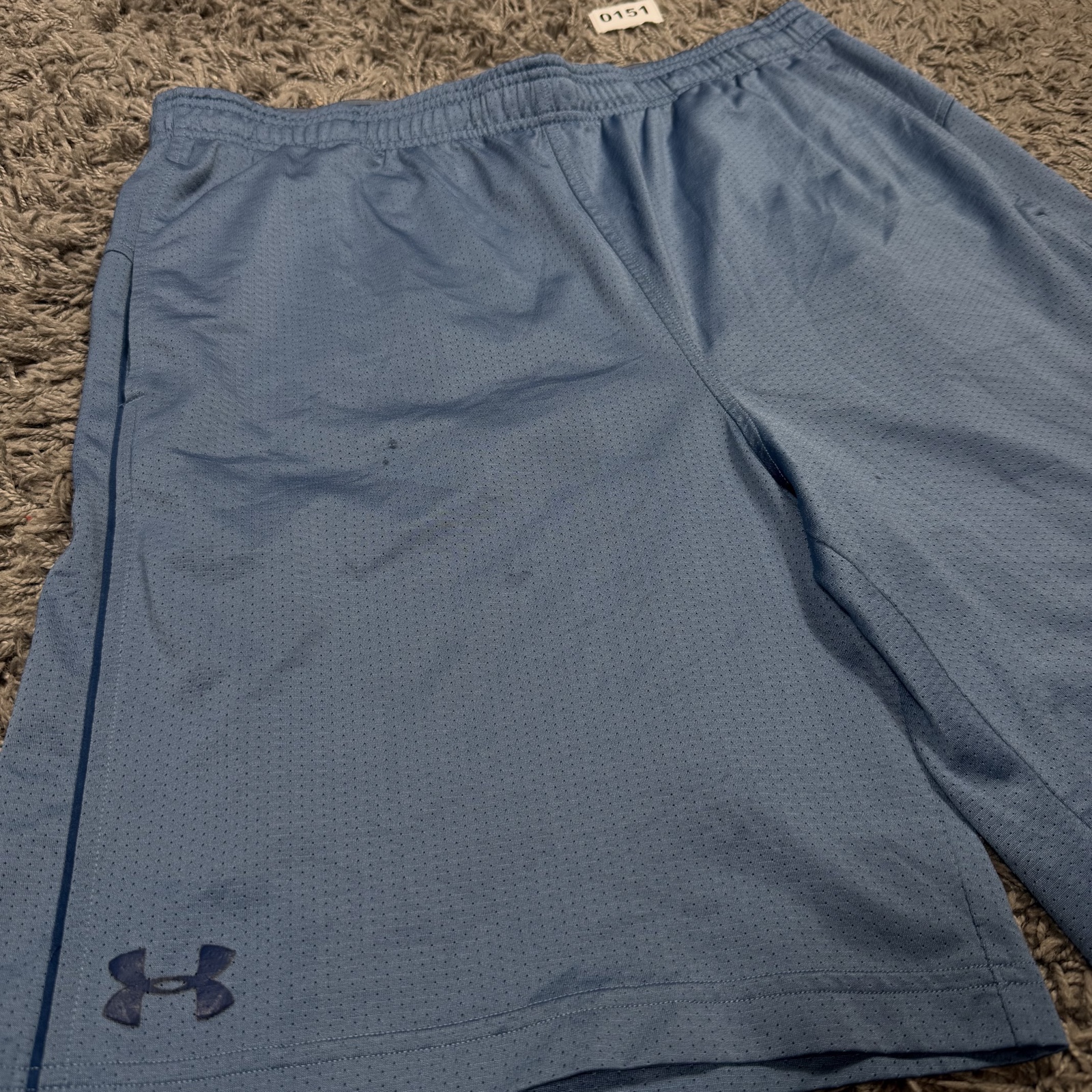 Under Armour Blue Sports Shorts M Mesh Lightweight Athletic image 2