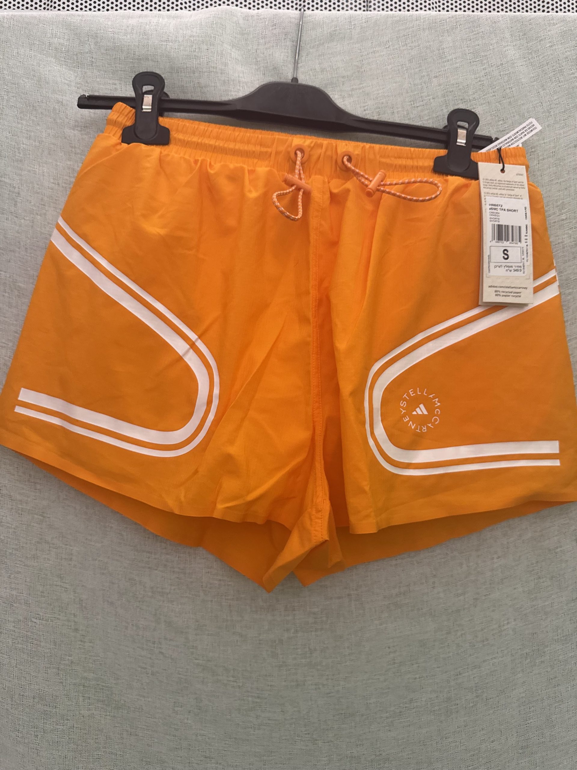 Short Adidas by Stella McCartney TruePace (HR6672) – Naranja, talla S, nuevo