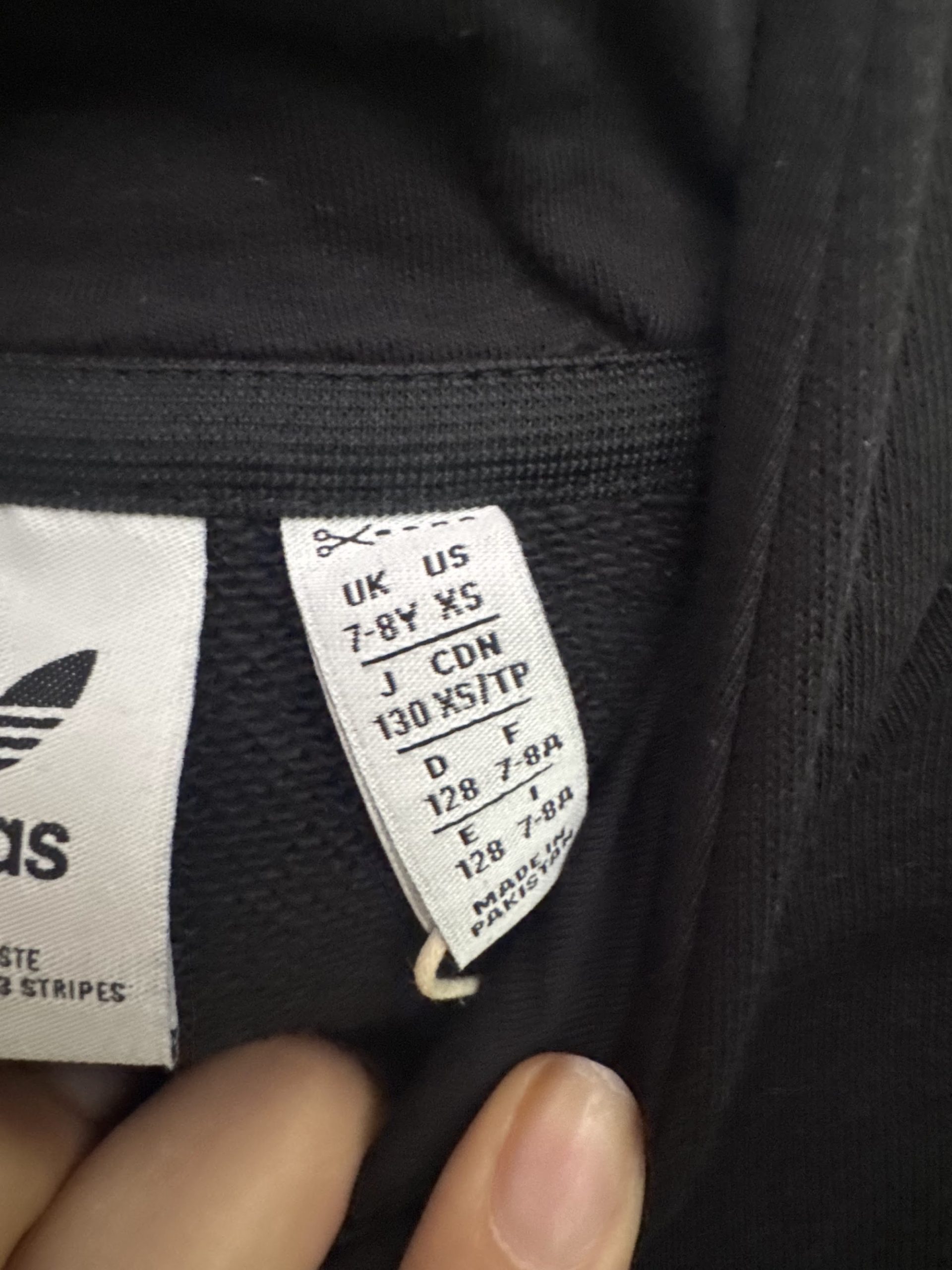 Sudadera capucha cropped Adidas Originals niños – Negro, 7-8 años (2ª ud.) image 2