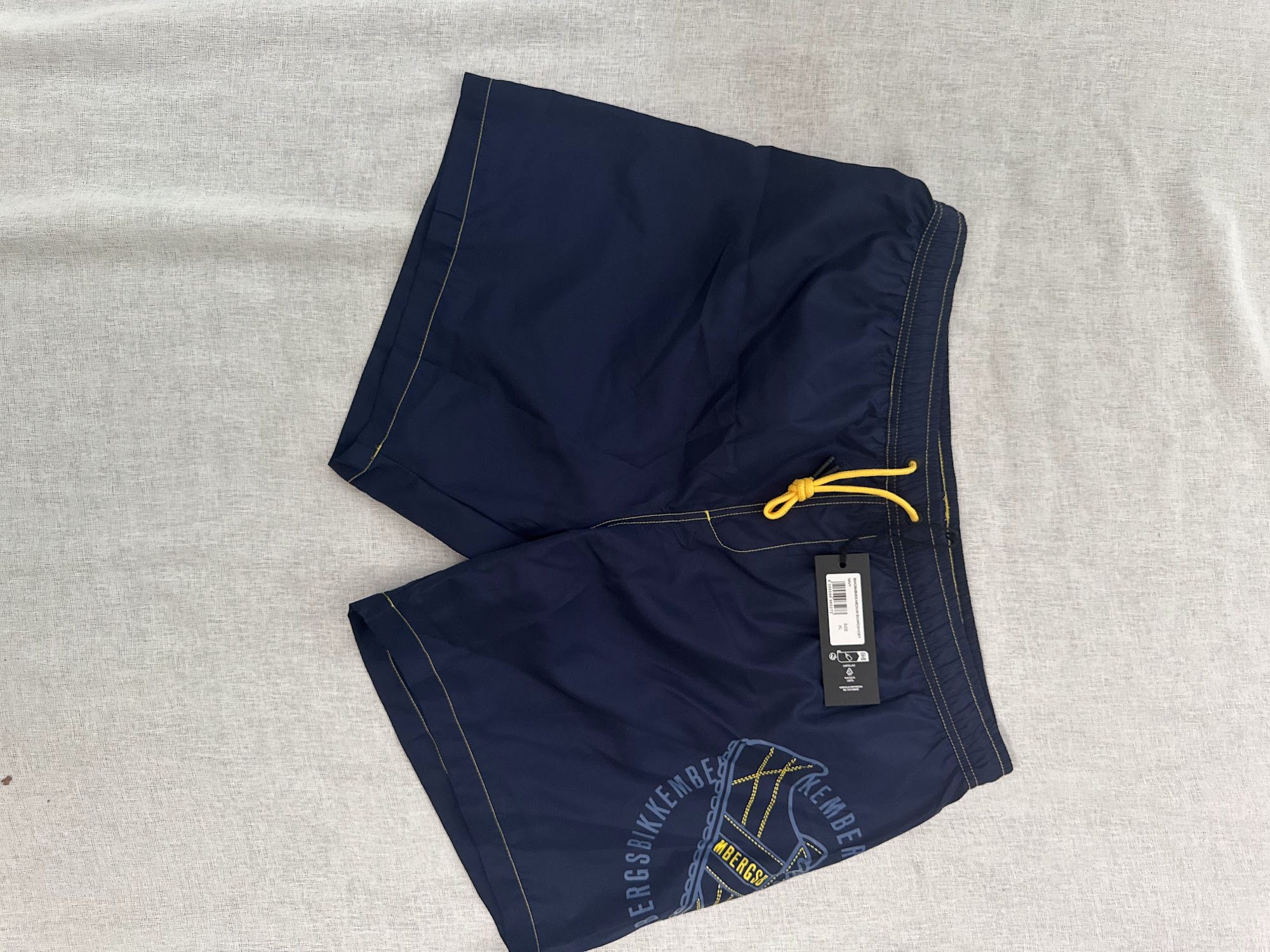 Bañador Bikkembergs Medium Boardshort – Azul marino, talla XL, nuevo