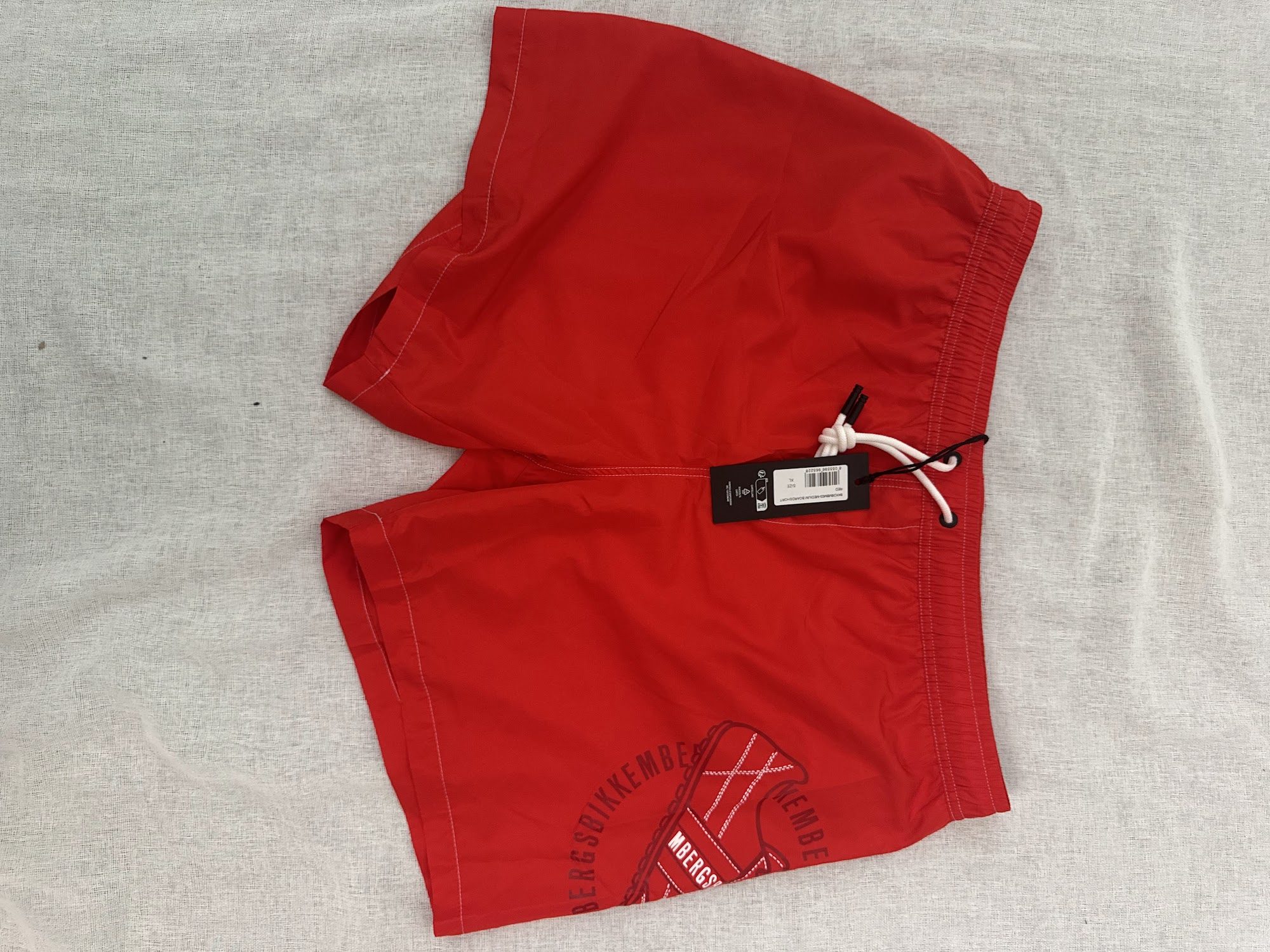 Bañador Bikkembergs Medium Boardshort – Rojo, talla XL, nuevo
