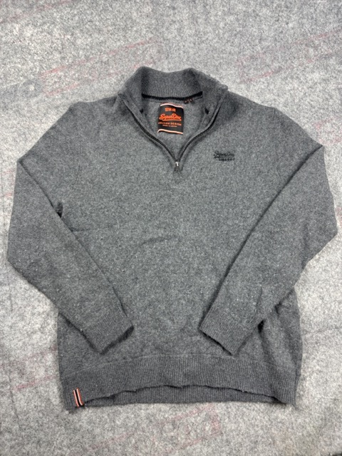 Superdry Grey Half Zip Jumper XL