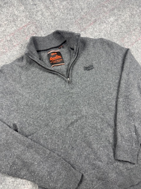 Superdry Grey Half Zip Jumper XL image 2