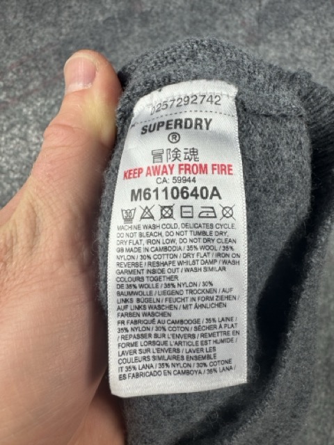 Superdry Grey Half Zip Jumper XL image 7
