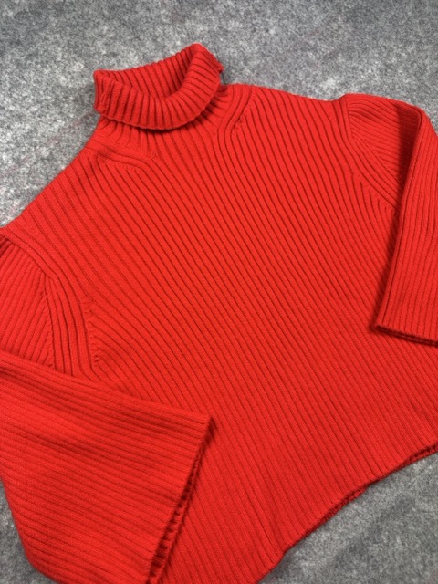 H&M Red Ribbed Roll Neck Jumper XL image 2