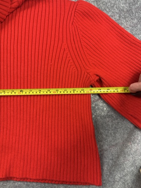 H&M Red Ribbed Roll Neck Jumper XL image 5