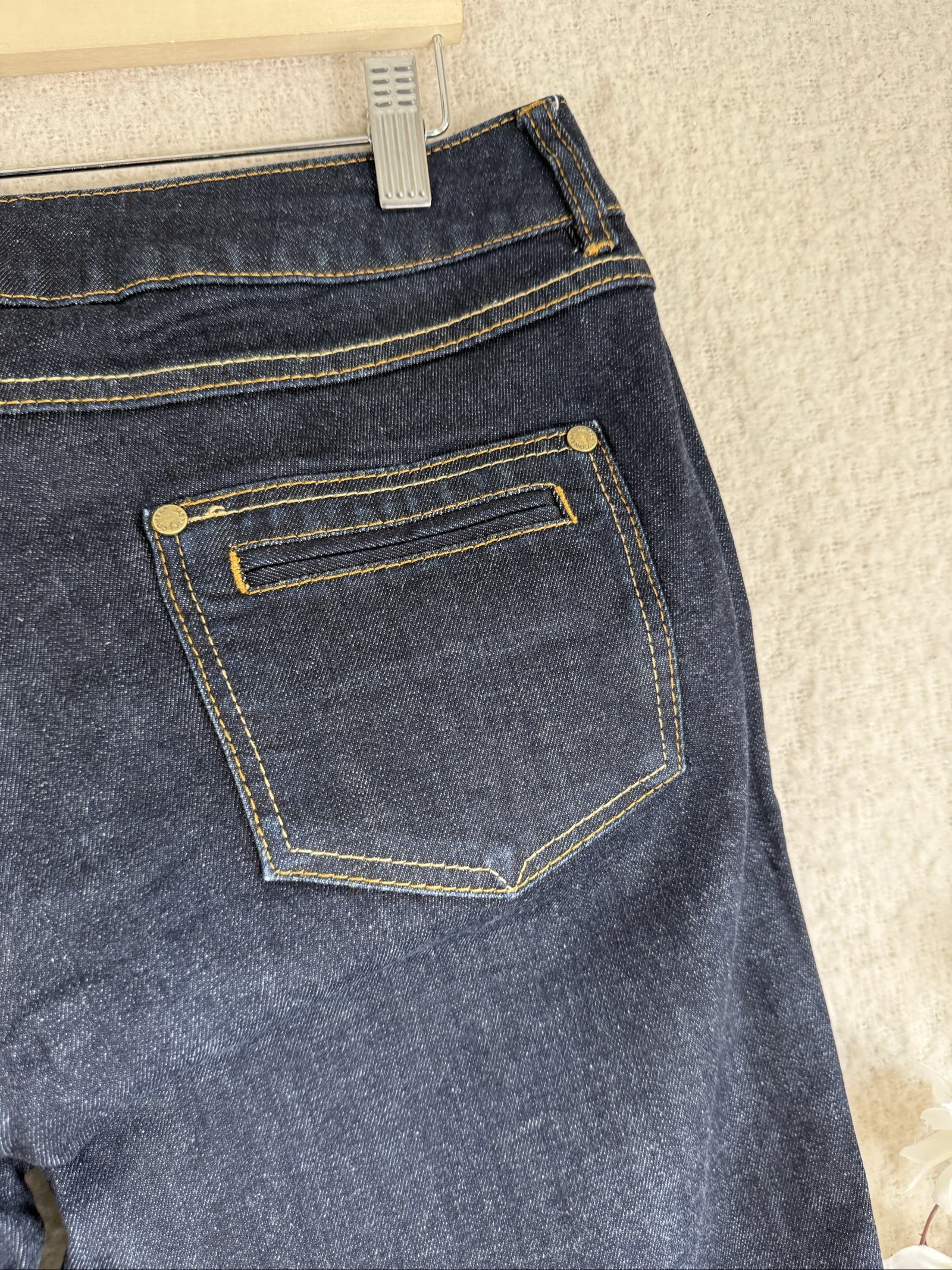 Jasper Conran Dark Blue Skinny Jeans UK 14 Stylish Comfortable Denim Trousers image 7