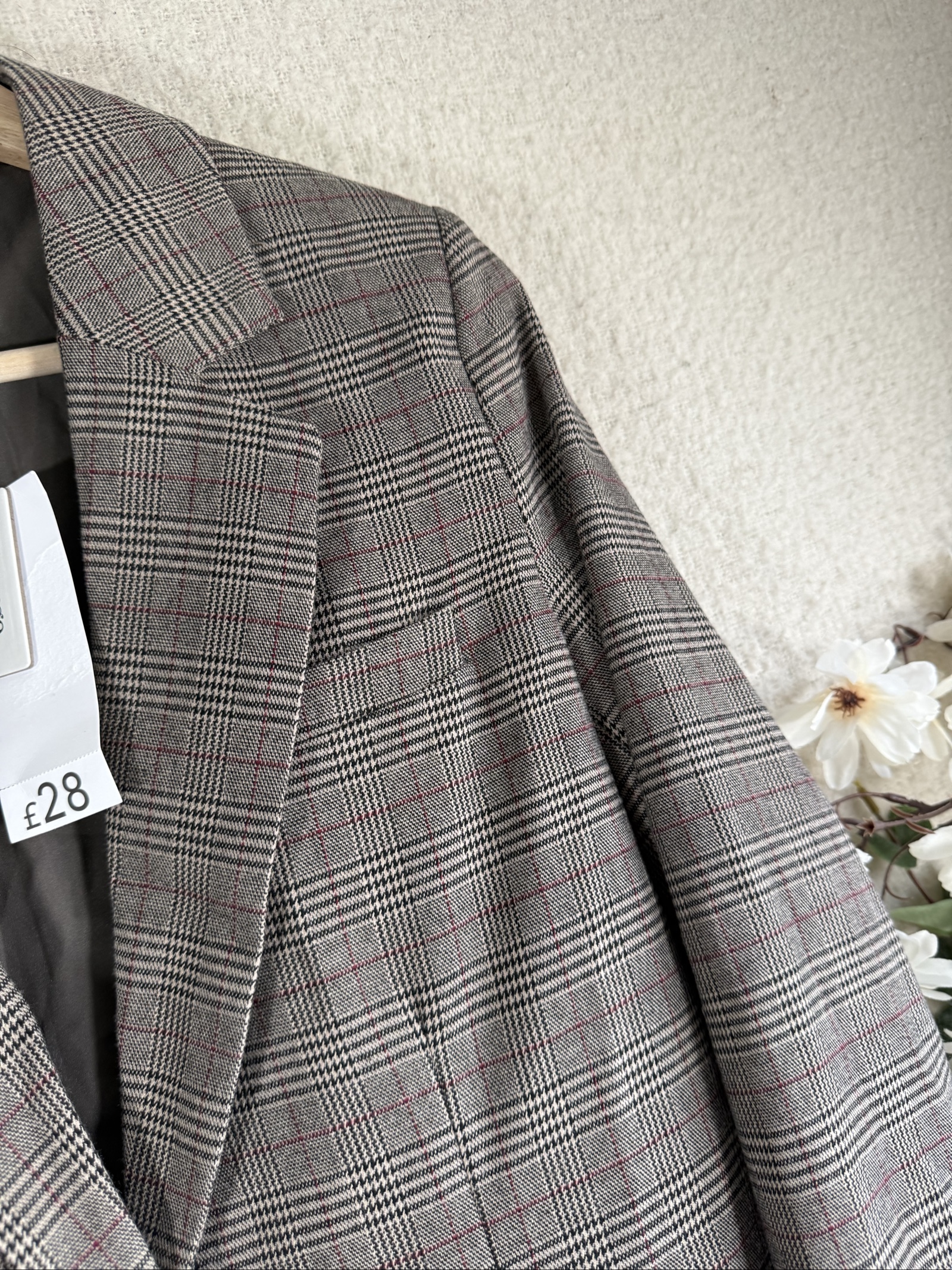 George Brown Check Blazer Jacket UK 10 Tailored Classic Style image 3