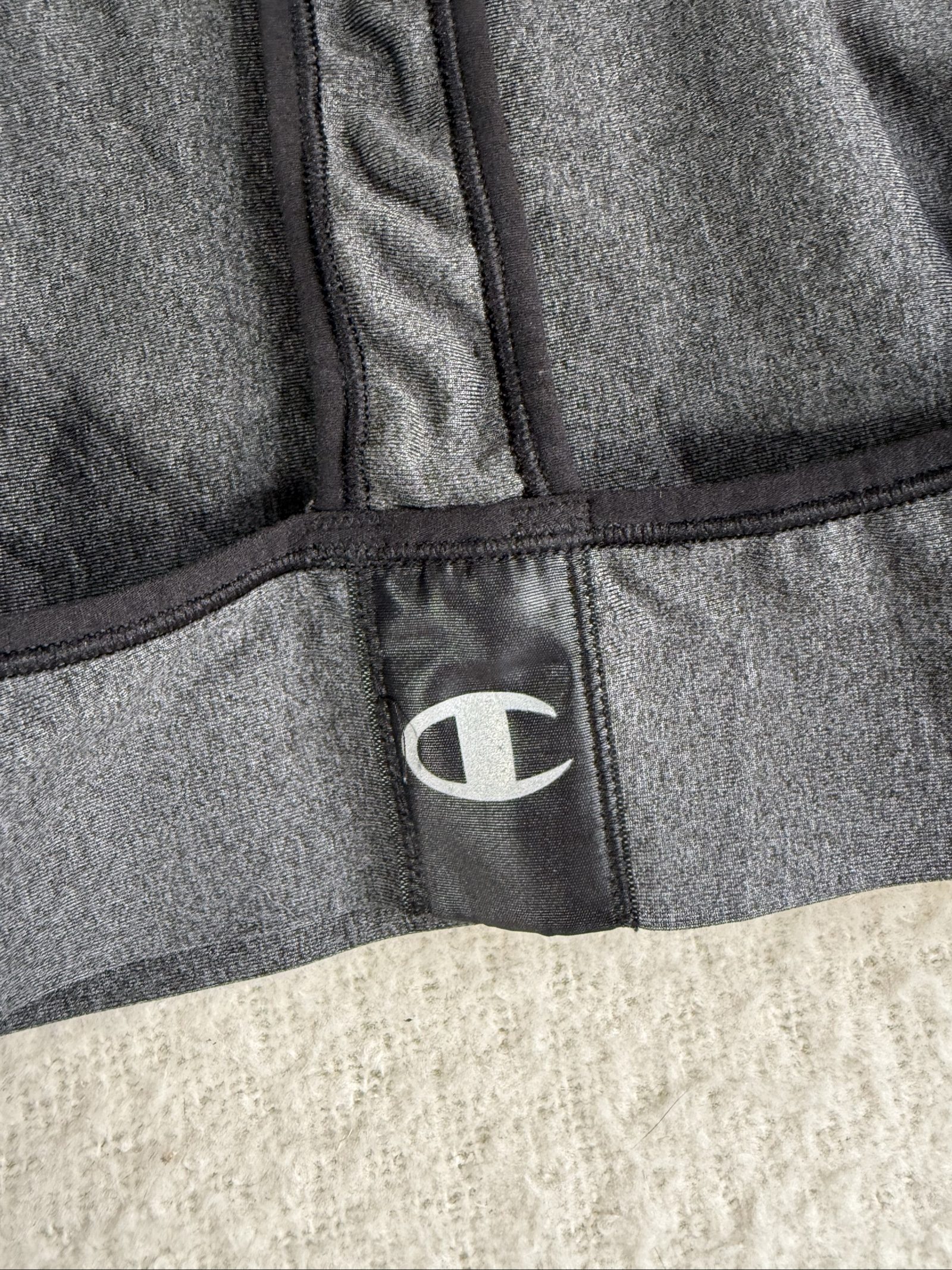 Champion Grey Sports Bra UK Small Racerback Performance Activewear Top image 4