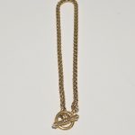 Costume Gold Tone Chain Bracelet with Toggle Clasp