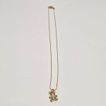 Emma page Teddy Bear Gold Tone Pendant Necklace