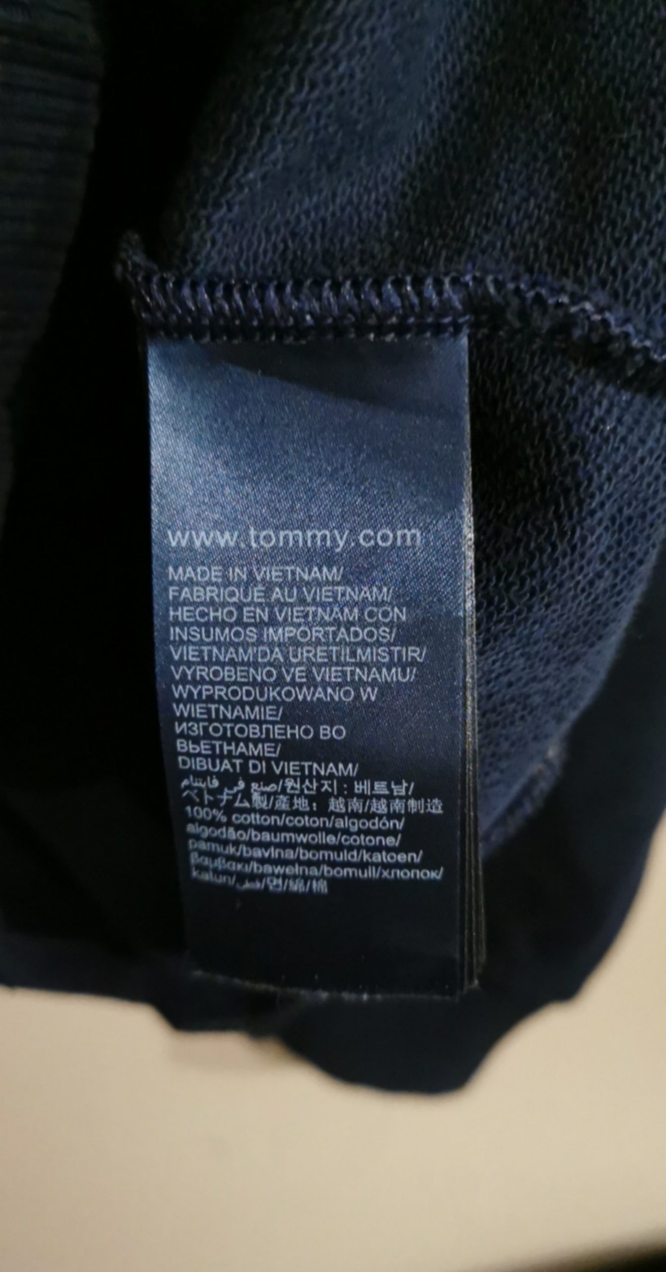 Tommy Hilfiger Navy Blue Zip Neck Sweatshirt Jumper Small Cotton image 3