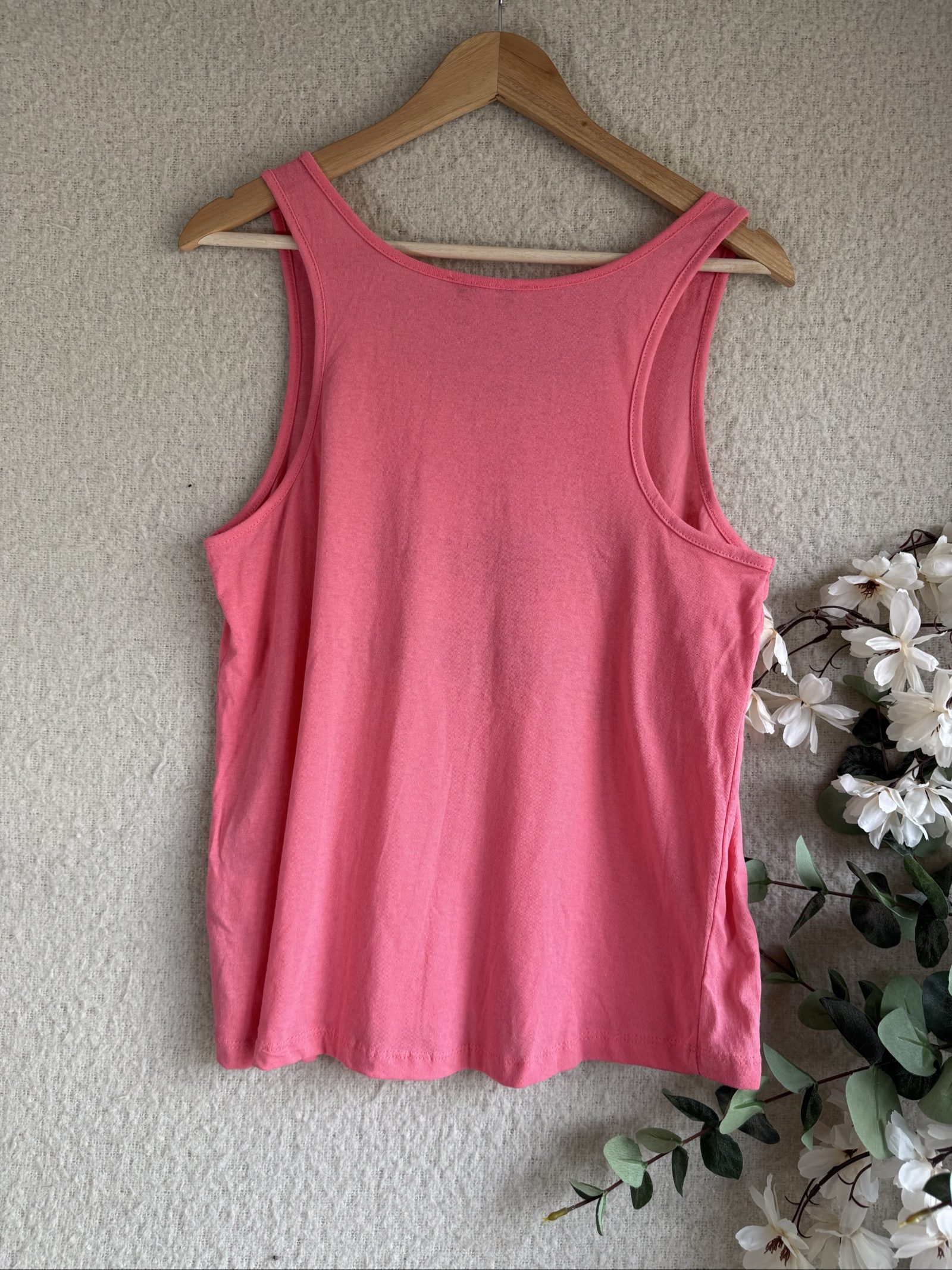 Primark Pink Slogan Tank Top UK 14 Casual Summer Vest image 4