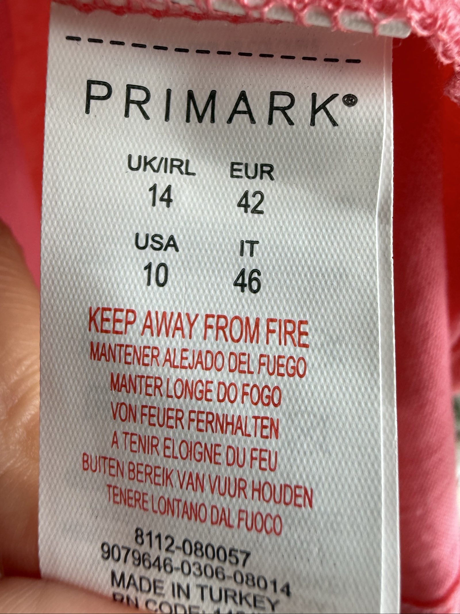 Primark Pink Slogan Tank Top UK 14 Casual Summer Vest image 5