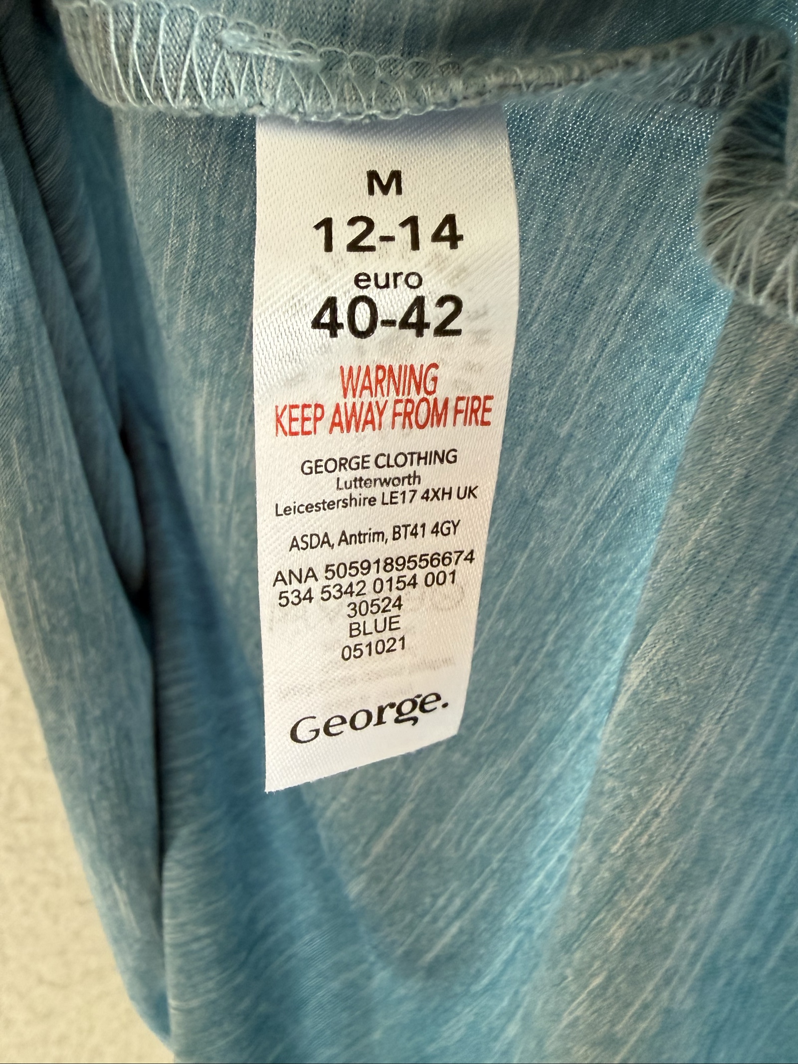 George Blue Casual T-Shirt Medium 12-14 Think It Want It Motivational Top image 3