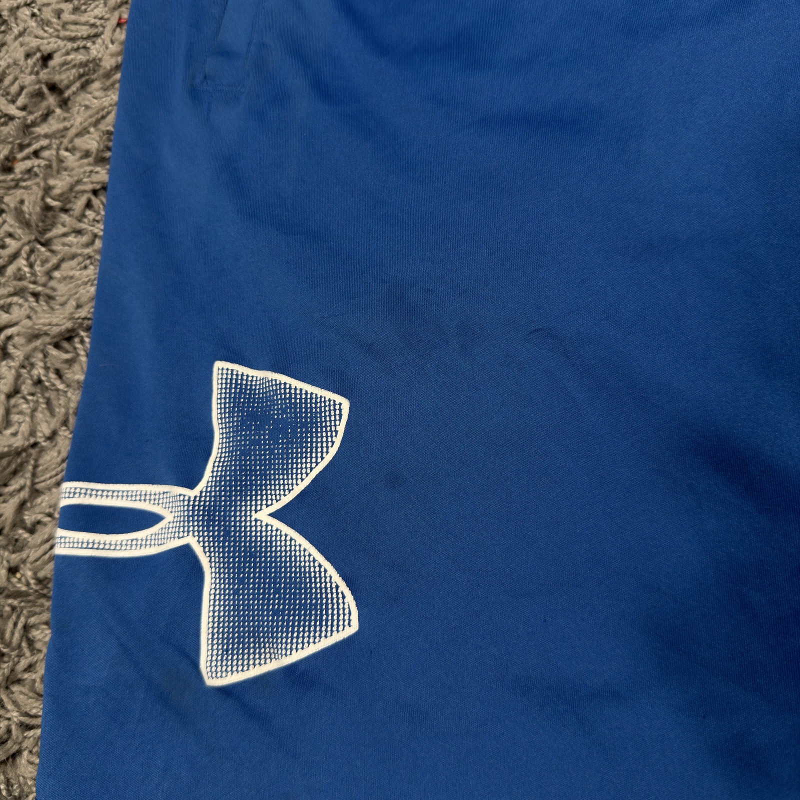 Under Armour Blue Athletic Shorts Medium Polyester Elastic Waistband image 3
