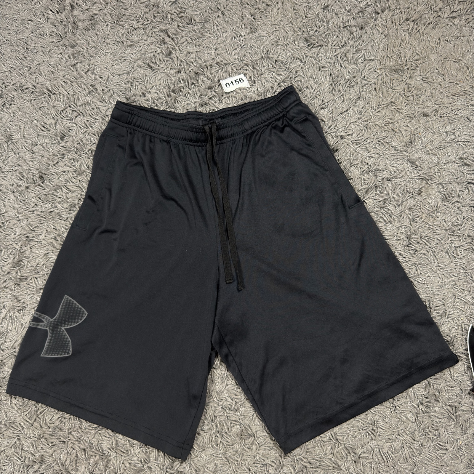 Under Armour Black Loose Fit HeatGear Shorts Medium Drawstring