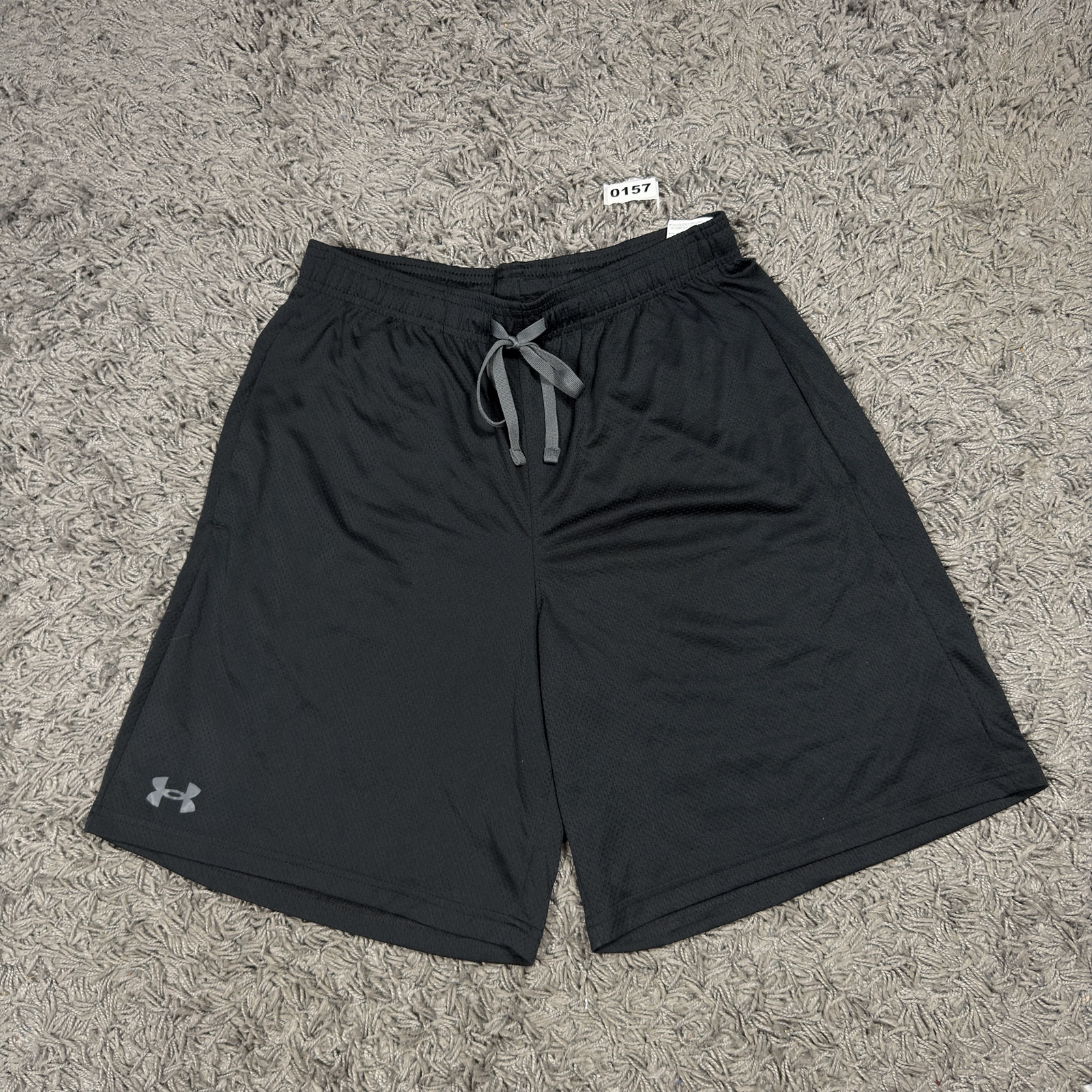 Under Armour Black Athletic Shorts Large Loose Fit Drawstring