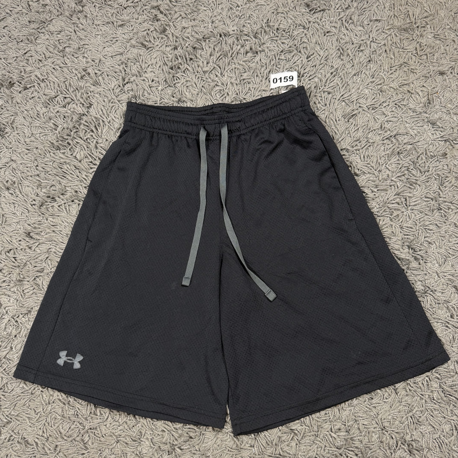 Under Armour Black Mesh Athletic Shorts Small Loose Fit