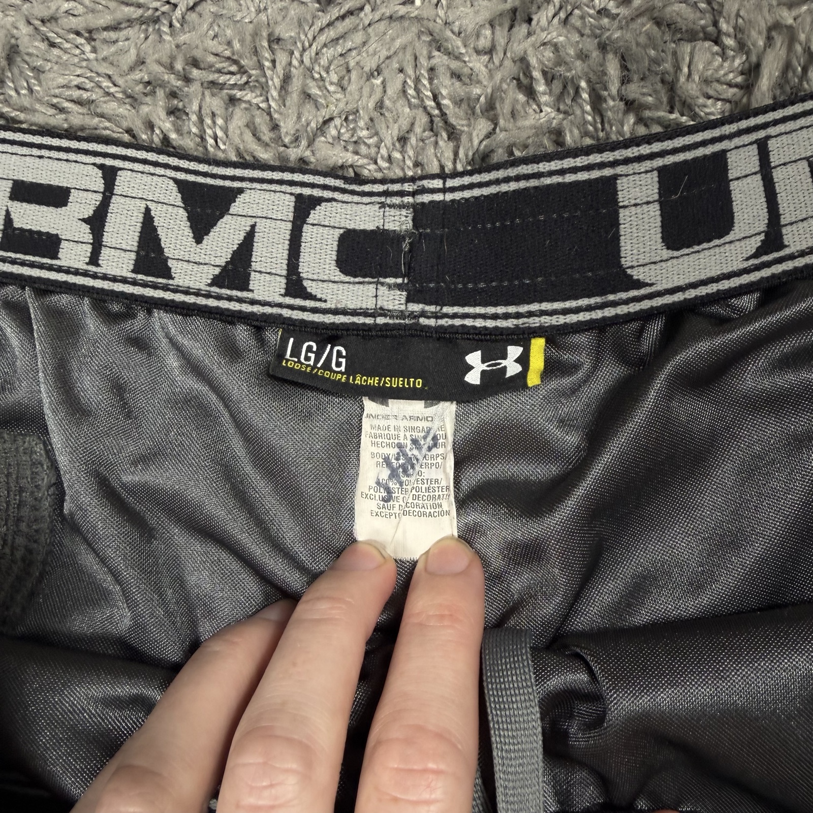 Under Armour Grey Sports Shorts Maryland Football M Lightweight image 6