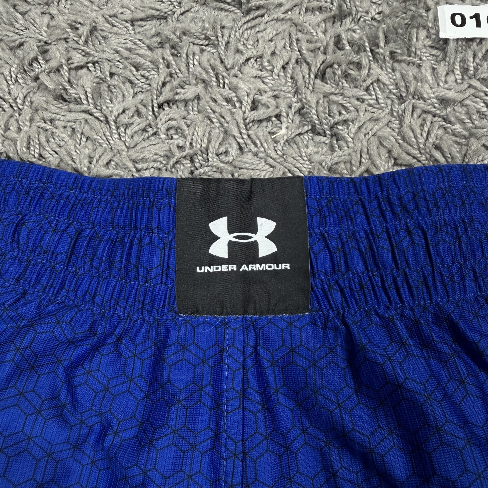 Under Armour Blue & White Basketball Shorts LG Loose Fit image 8