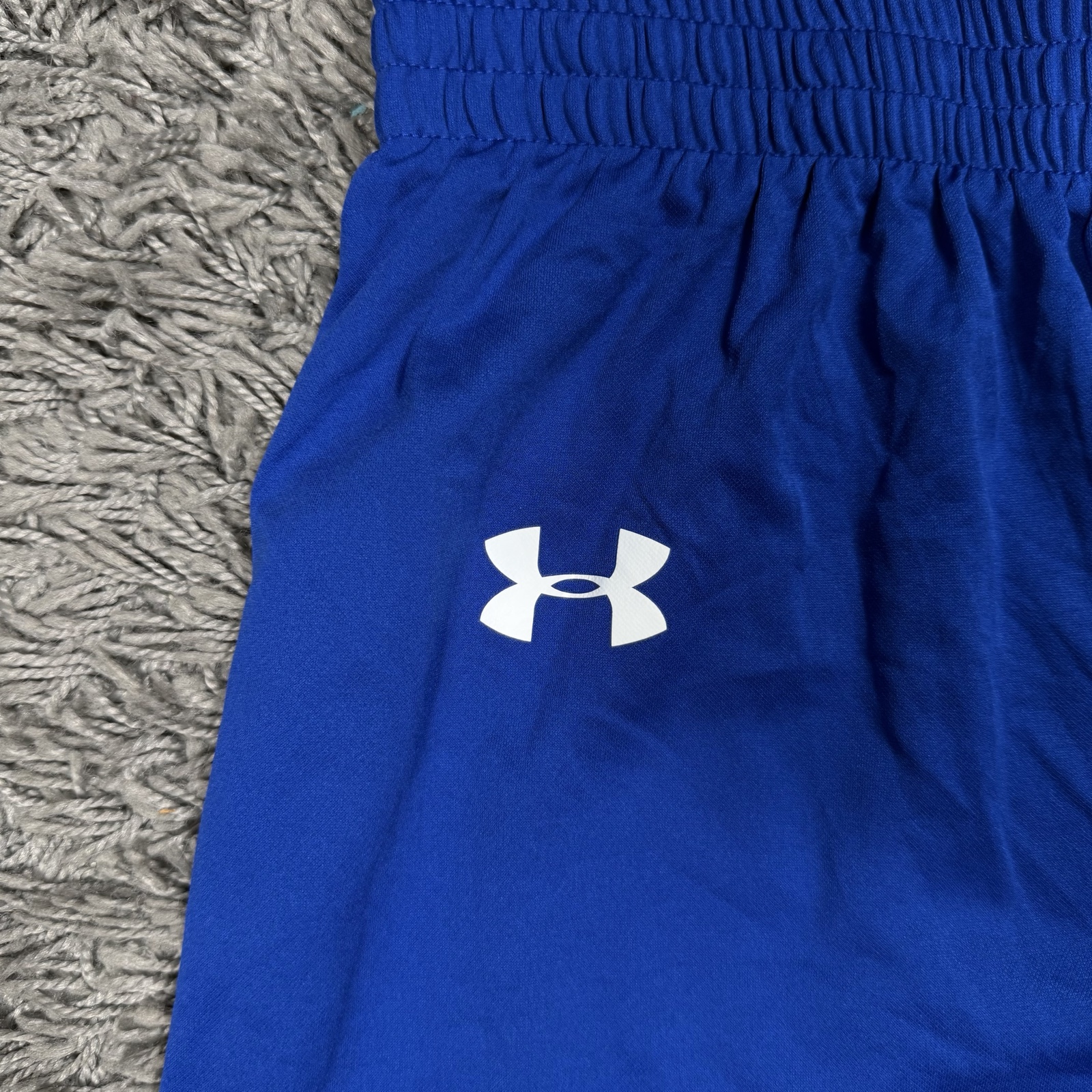 Under Armour Blue Sports Shorts Medium Elastic Waist Lightweight image 3