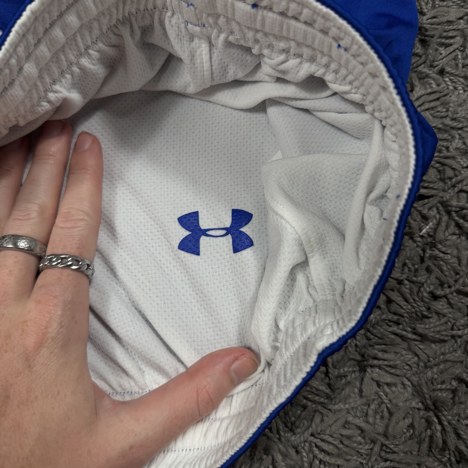 Under Armour Blue Sports Shorts Medium Elastic Waist Lightweight image 7