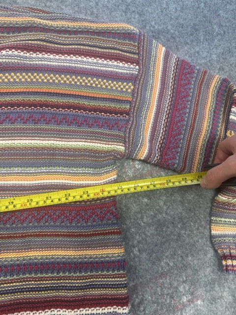 Balajo Multi-Colour Striped Knit Sweater V Neck image 5