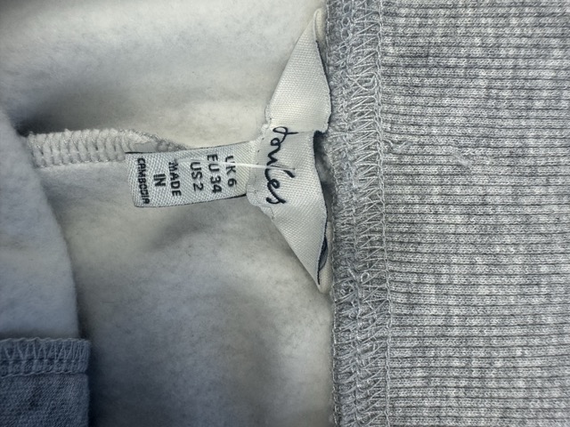 Joules Grey Jogger Trousers UK 6 Striped Side Detail image 3