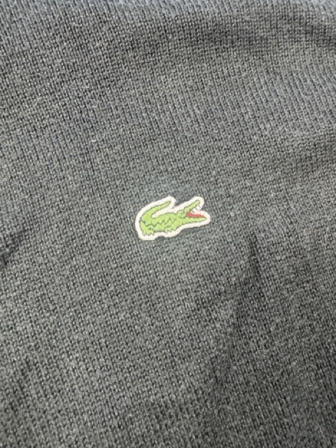 Lacoste Black Knit Quarter Button Sweater 4 image 2