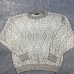 St Michael Beige Patterned Knit Jumper 36