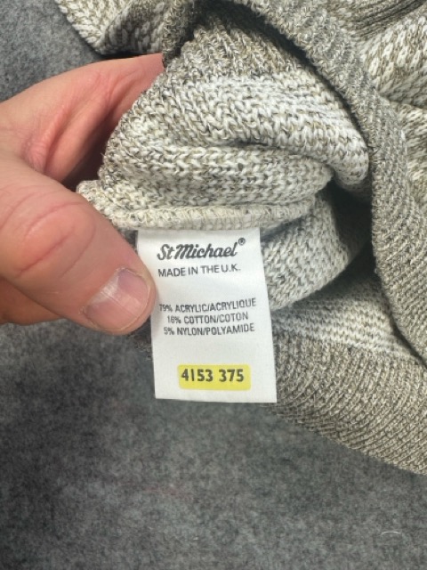 St Michael Beige Patterned Knit Jumper 36 image 5