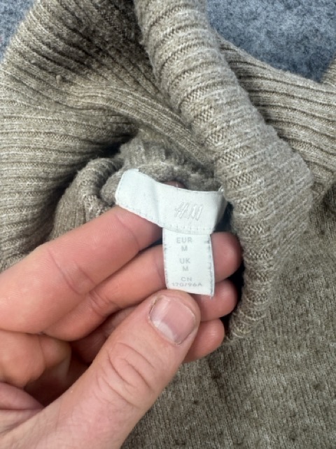 H&M Beige Roll Neck Sweater M image 3