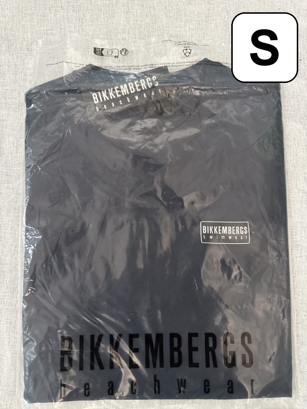 Camiseta Bikkembergs Swimwear – Azul marino, talla S, nueva image 2