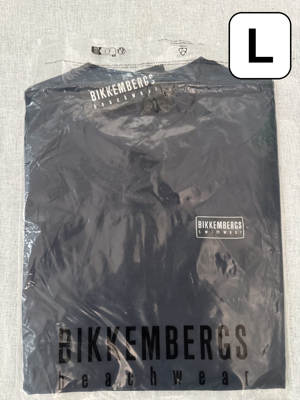 Camiseta Bikkembergs Swimwear – Azul marino, talla L, nueva image 2