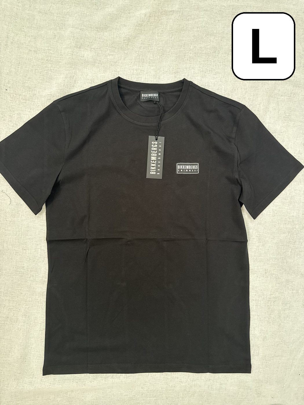 Camiseta Bikkembergs Swimwear – Negro, talla L, nueva