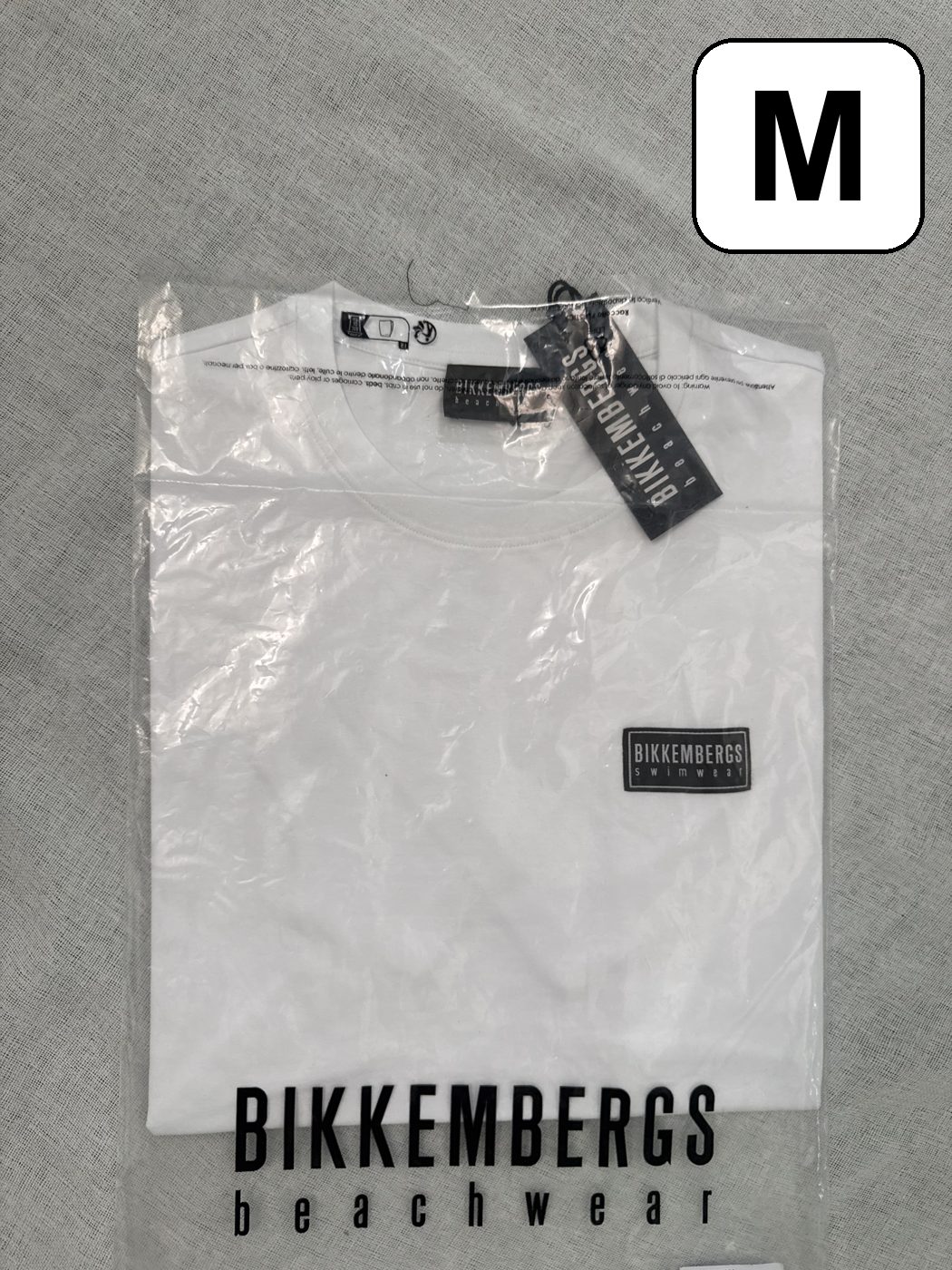 Camiseta Bikkembergs Swimwear – Blanco, talla M, nueva image 2