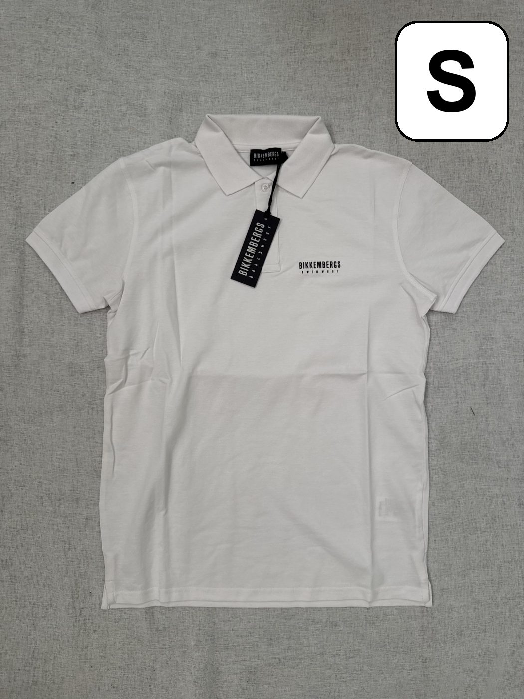 Polo Bikkembergs Swimwear – Blanco, talla S, nuevo