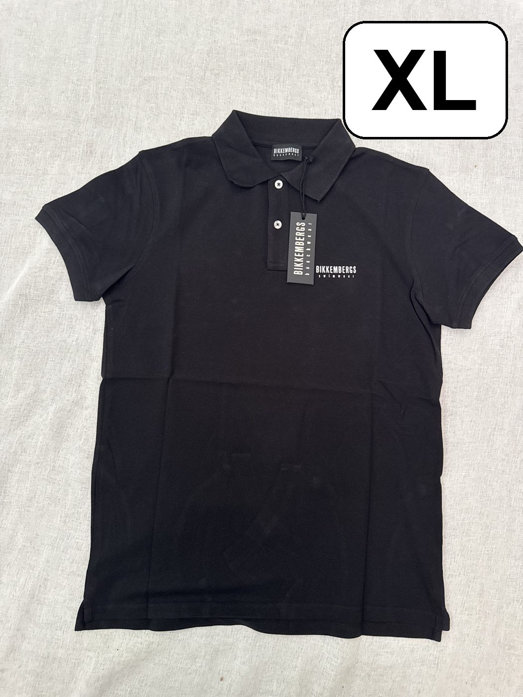 Polo Bikkembergs Swimwear – Negro, talla XL, nuevo