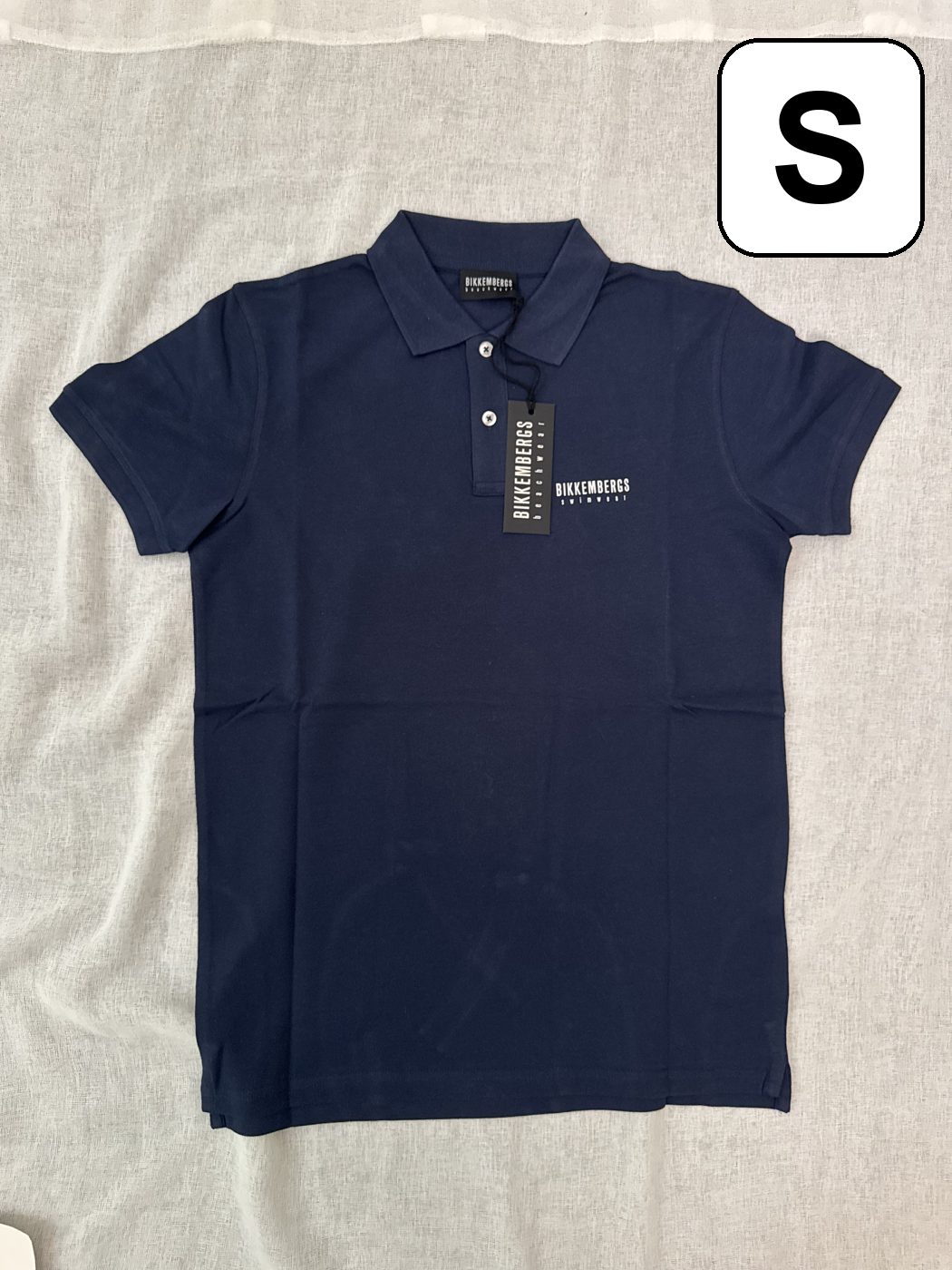 Polo Bikkembergs Swimwear – Azul marino, talla S, nuevo