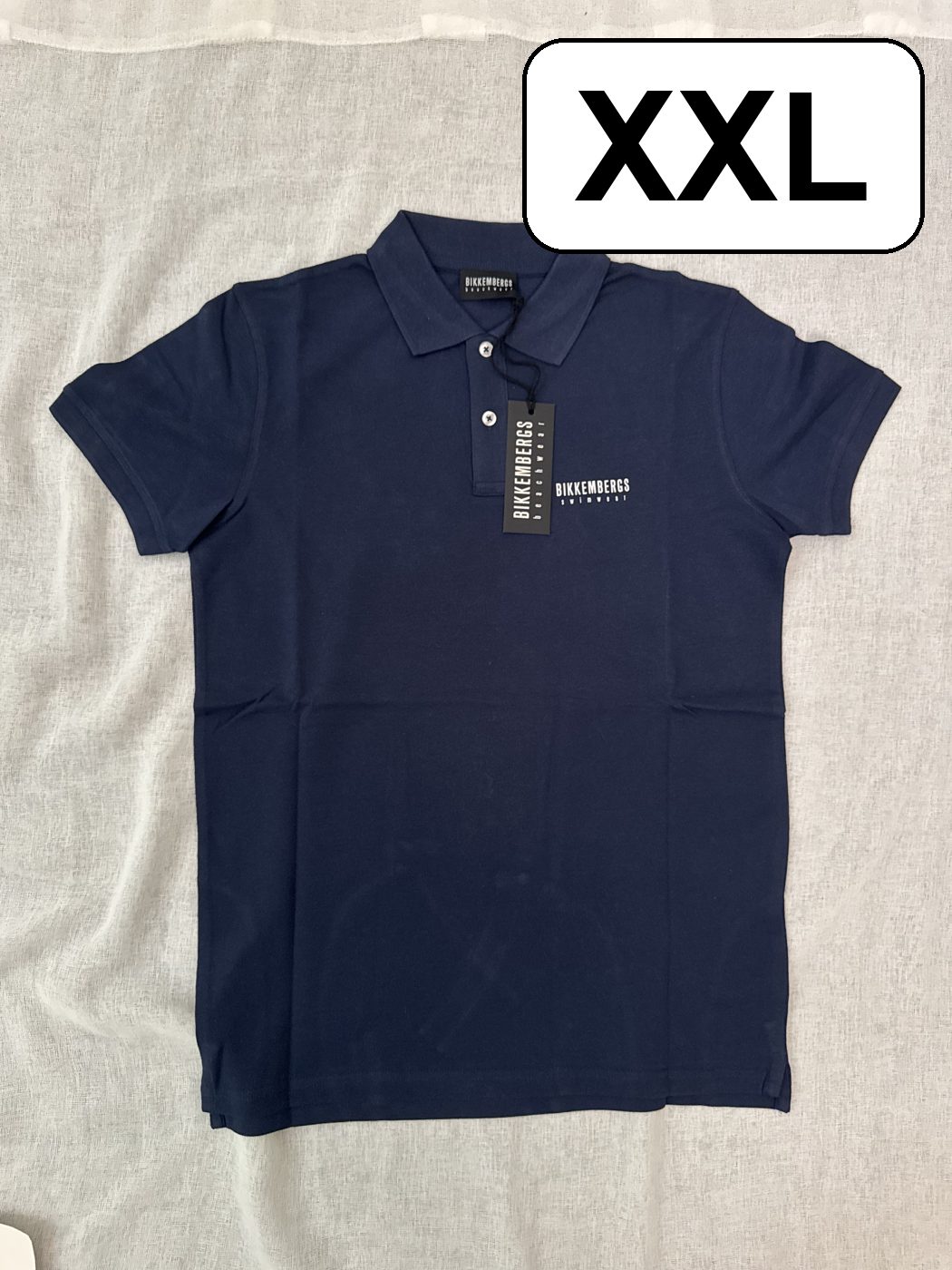 Polo Bikkembergs Swimwear – Azul marino, talla XXL, nuevo