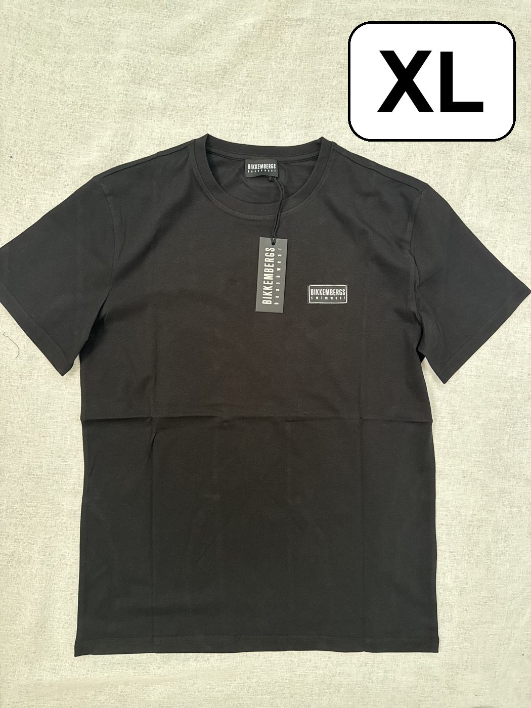 Camiseta Bikkembergs Swimwear – Negro, talla XL, nueva