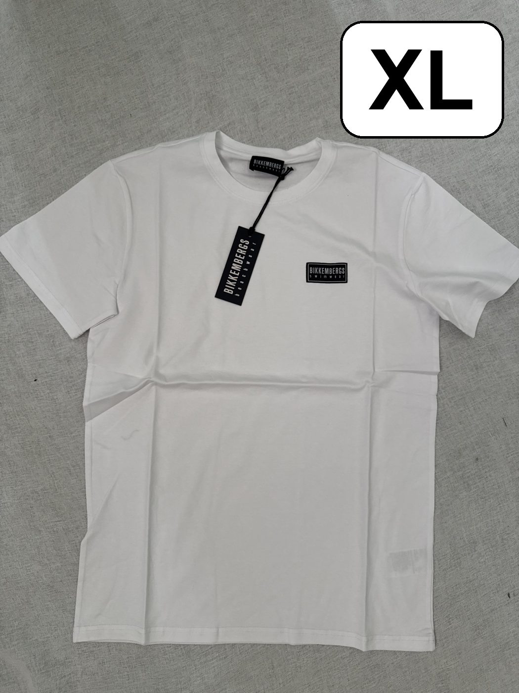 Camiseta Bikkembergs Swimwear – Blanco, talla XL, nueva