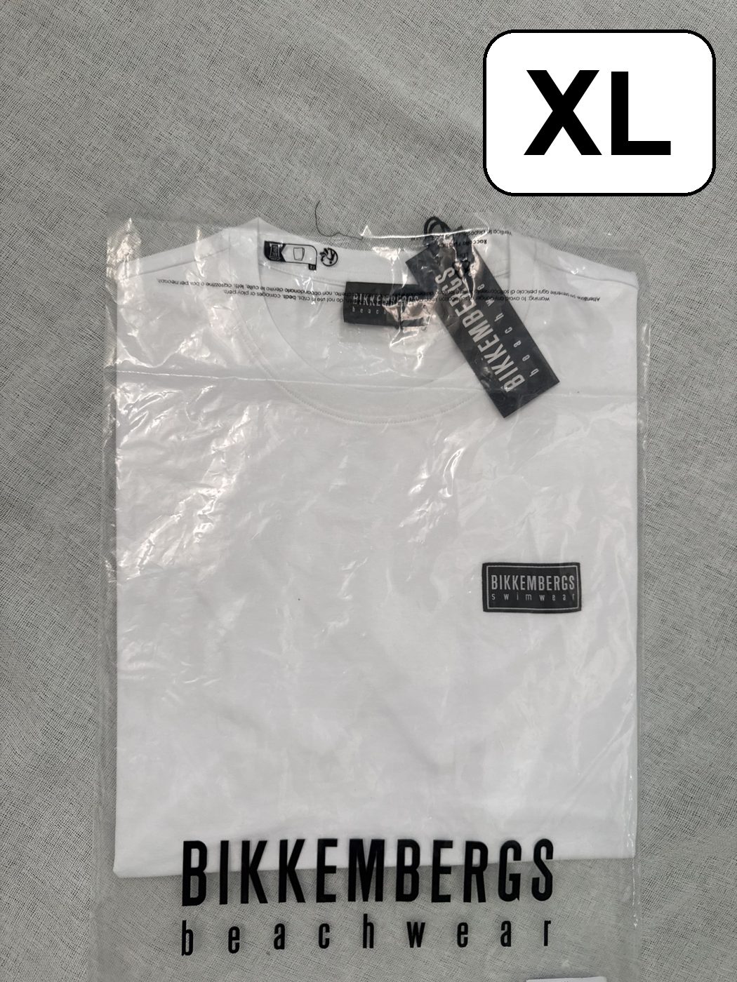 Camiseta Bikkembergs Swimwear – Blanco, talla XL, nueva image 2