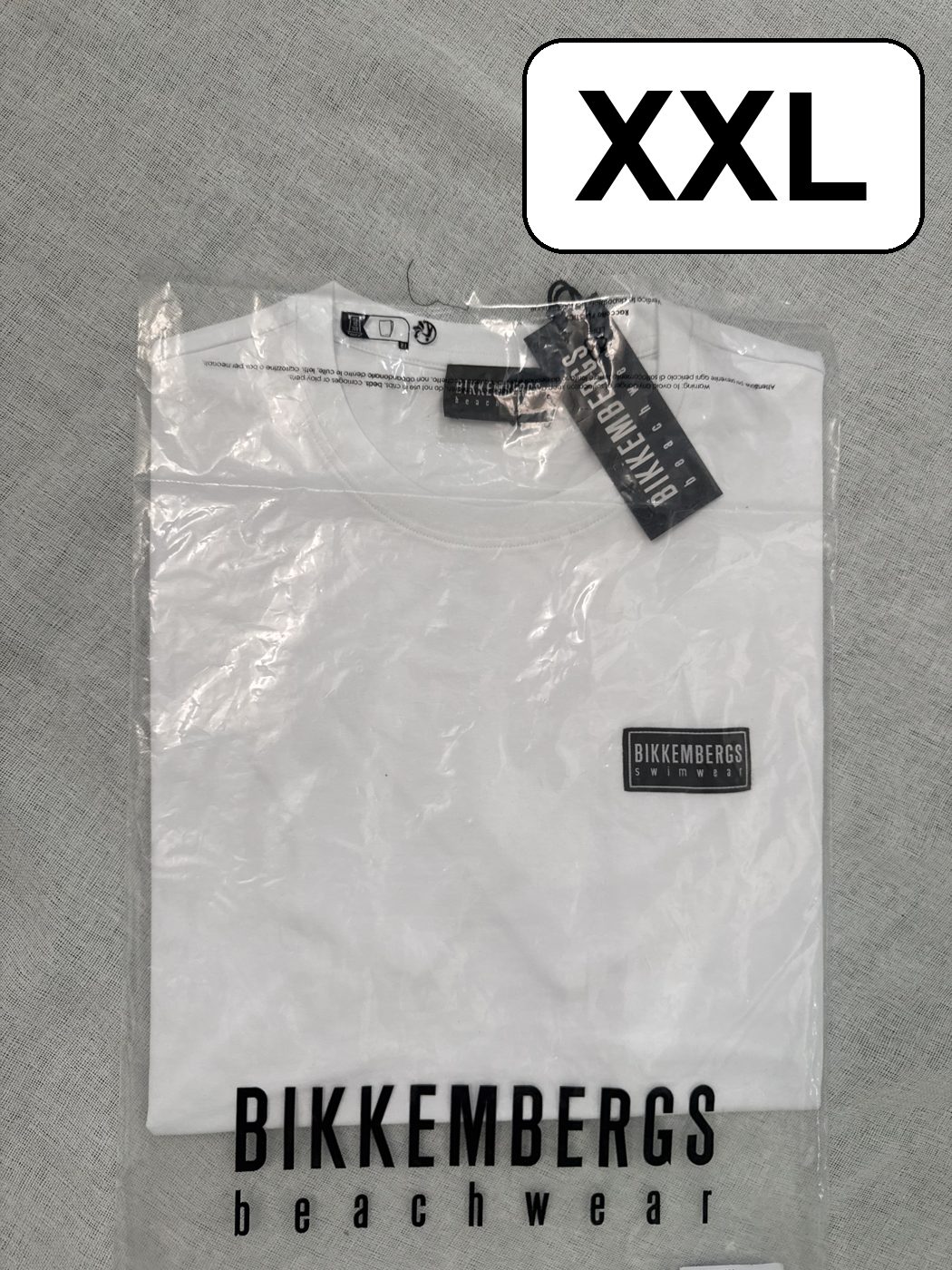 Camiseta Bikkembergs Swimwear – Blanco, talla XXL, nueva image 2