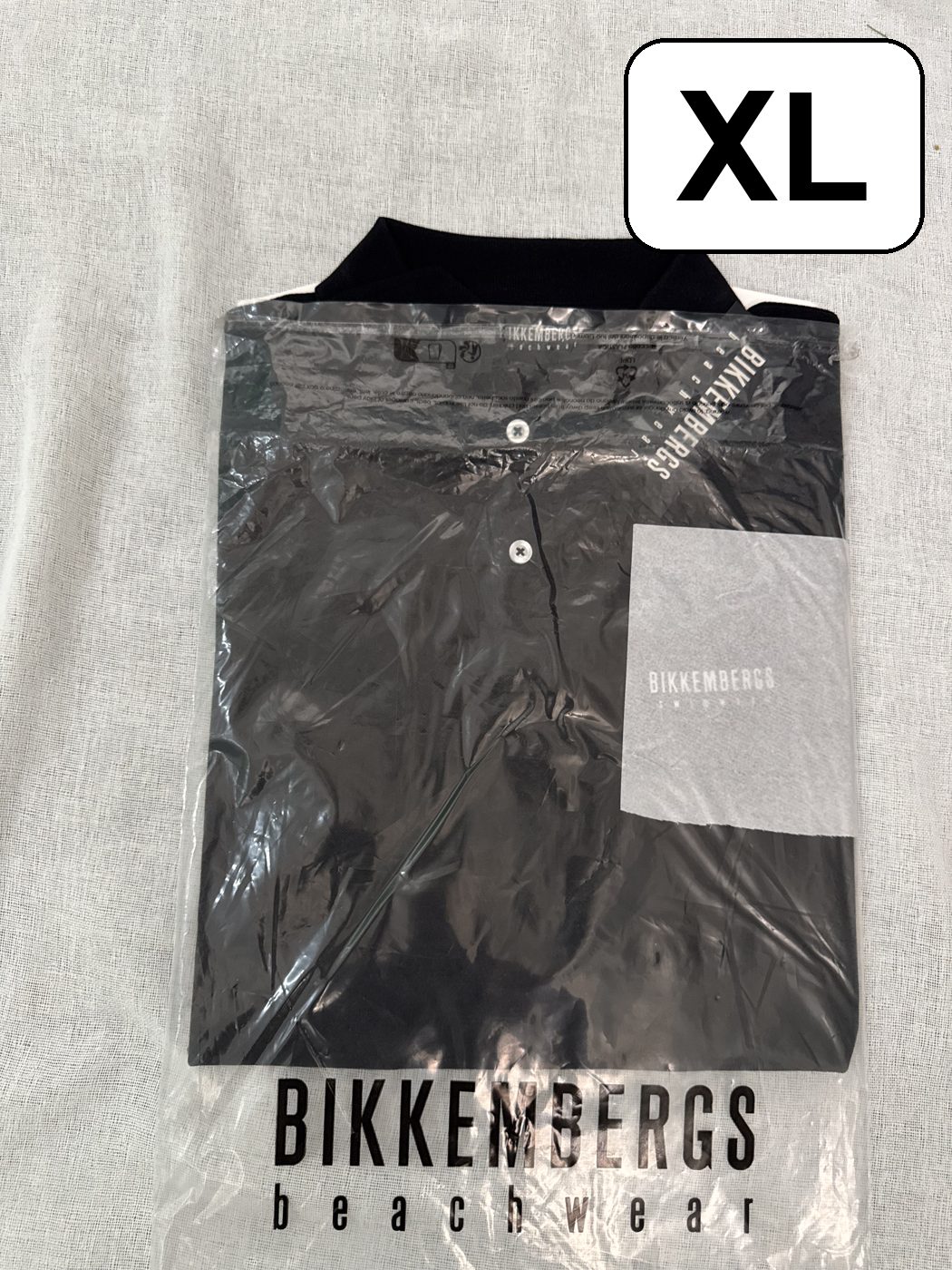Polo Bikkembergs Swimwear – Negro, talla XL, nuevo image 3